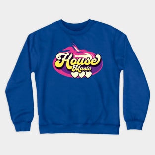 HOUSE MUSIC  - House Music Heat (Purple/Yellow) Crewneck Sweatshirt